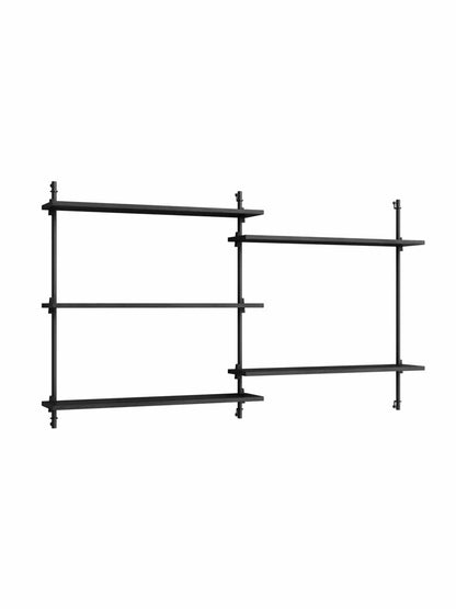 Moebe-Wandrek systeem - 85 x 162 x 17,5 cm - WS.85.2-Zwart-Zwart-Wandrek-Liever Duurzaam