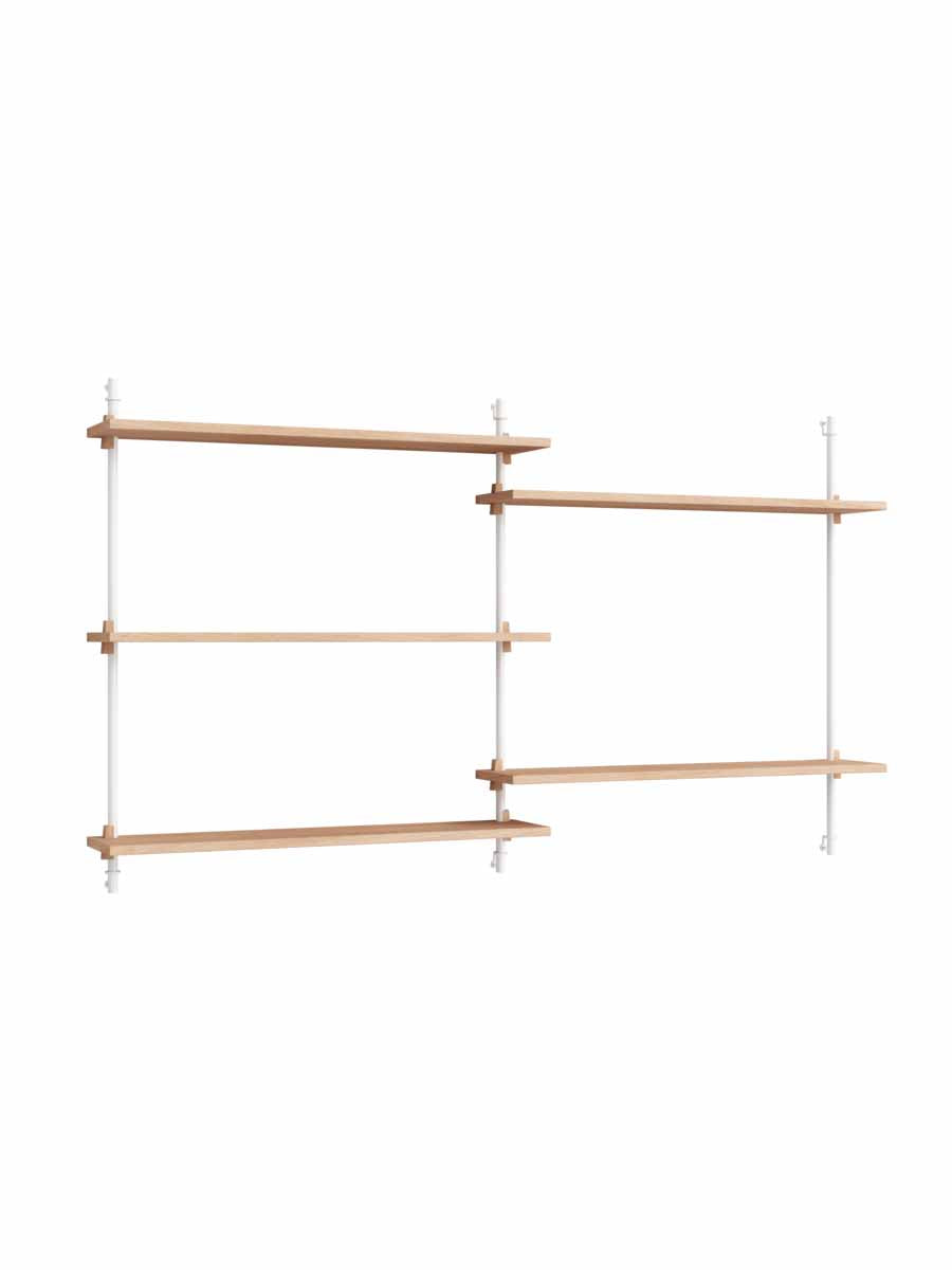 Moebe-Wandrek systeem - 85 x 162 x 17,5 cm - WS.85.2-Wit-Eiken-Wandrek-Liever Duurzaam