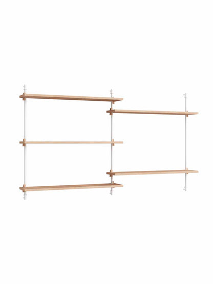 Moebe-Wandrek systeem - 85 x 162 x 17,5 cm - WS.85.2-Wit-Eiken-Wandrek-Liever Duurzaam