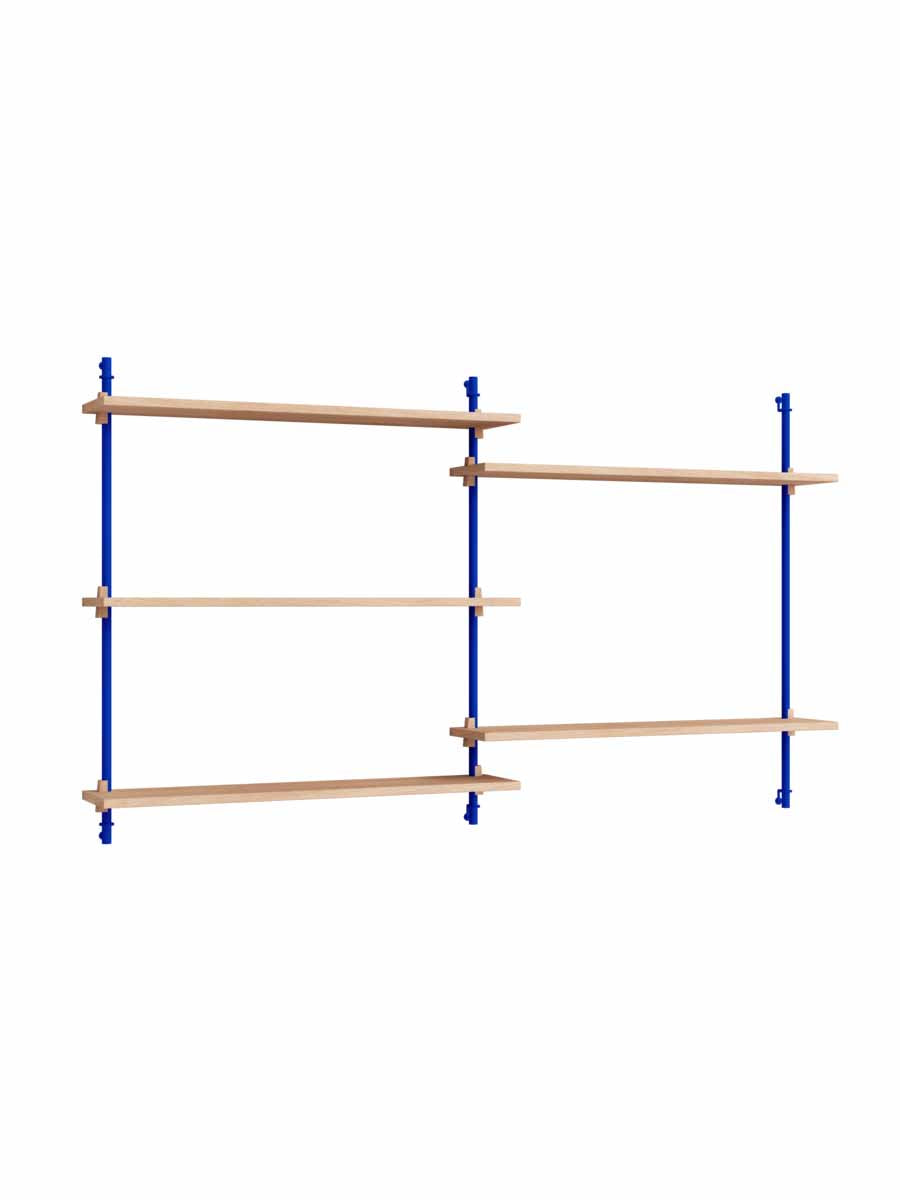 Moebe-Wandrek systeem - 85 x 162 x 17,5 cm - WS.85.2-Diep blauw-Eiken-Wandrek-Liever Duurzaam