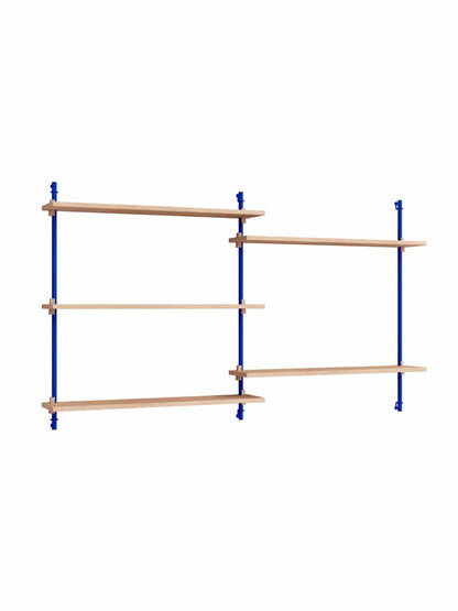 Moebe-Wandrek systeem - 85 x 162 x 17,5 cm - WS.85.2-Diep blauw-Eiken-Wandrek-Liever Duurzaam