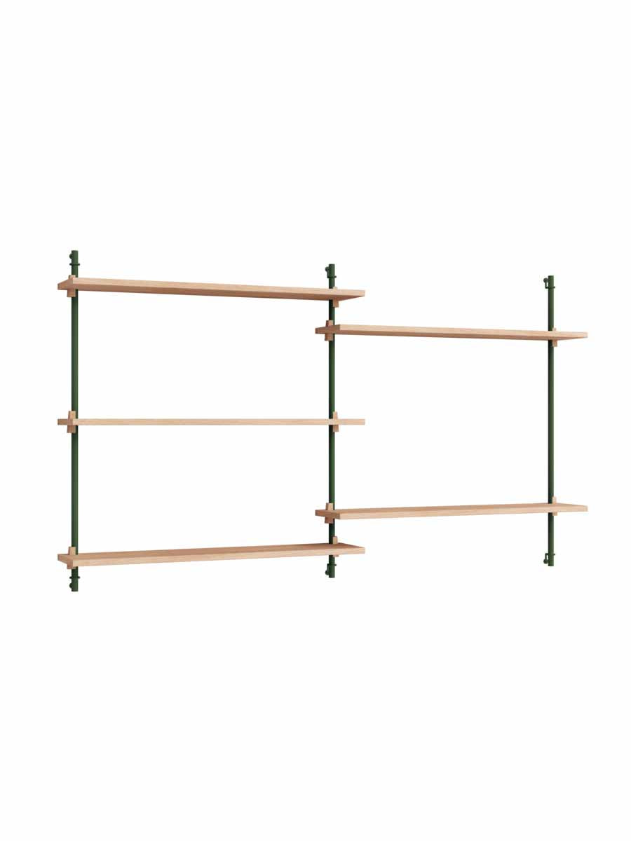 Moebe-Wandrek systeem - 85 x 162 x 17,5 cm - WS.85.2-Dennen groen-Eiken-Wandrek-Liever Duurzaam