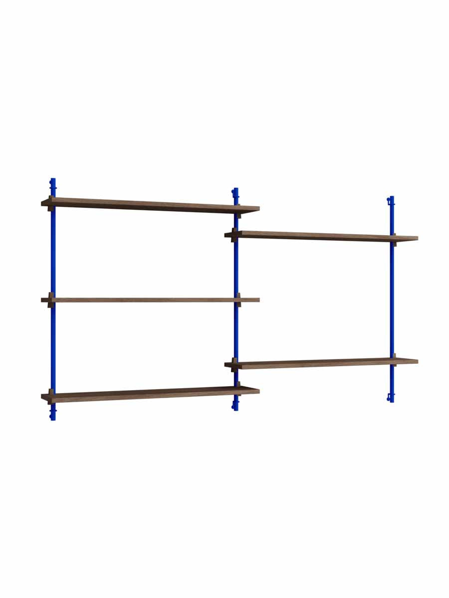 Moebe-Wandrek systeem - 85 x 162 x 17,5 cm - WS.85.2-Diep blauw-Gerookt eiken-Wandrek-Liever Duurzaam
