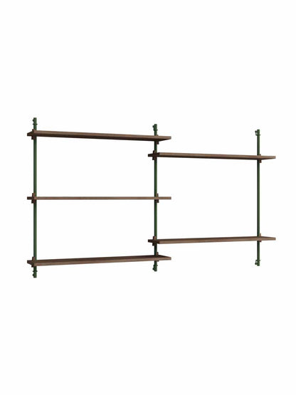 Moebe-Wandrek systeem - 85 x 162 x 17,5 cm - WS.85.2-Dennen groen-Gerookt eiken-Wandrek-Liever Duurzaam