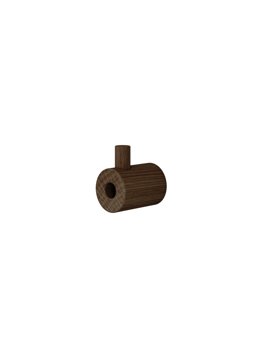 Moebe-Muurhaak - hout-Gerookt eiken-Wandhaak-Liever Duurzaam