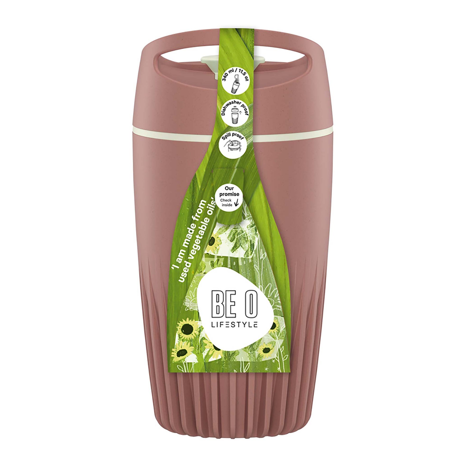 BE O Lifestyle-BE O cup - Pink Maranta-Koffiebeker-Liever Duurzaam